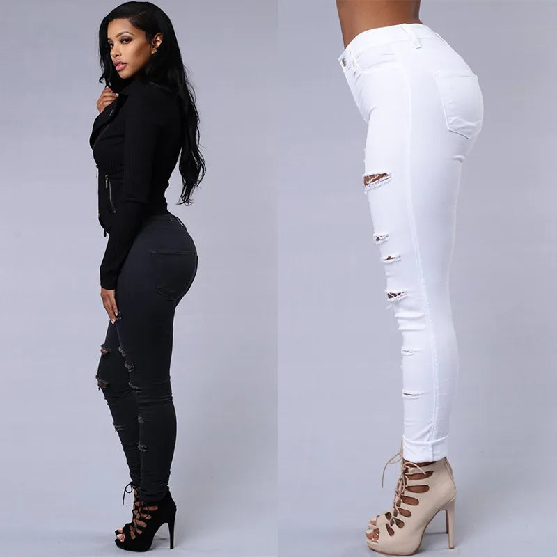 Hot Botty Ripped Strech Skinny Jeans -