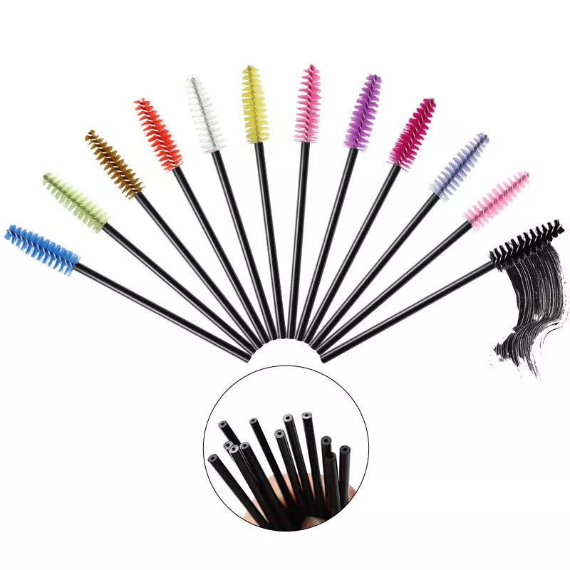 50 Pcs Disposable Crystal Eyelash brush Mascara Applicator -