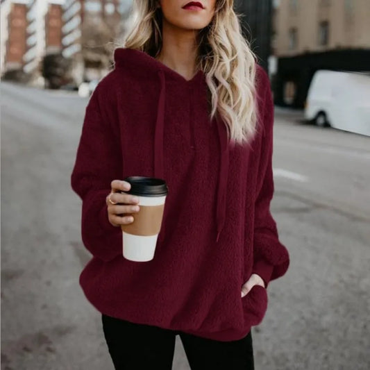 Winter Sherpa Hoodies Oversized -