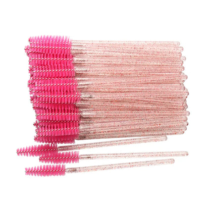 50 Pcs Disposable Crystal Eyelash brush Mascara Applicator -