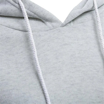 Casual Crop Hoodie Long Sleeve -