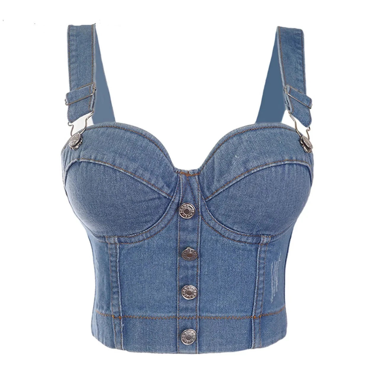 Fashion Sexy Denim Jeans Bra Party Night Club -