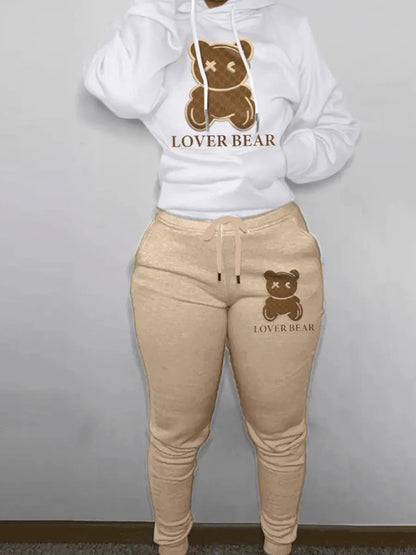 Lovely Bear Letter Print Set -