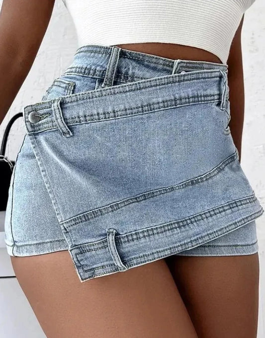 High Waist Mini Jeans Skirts Ladies Casual Y2K Vintage A-Line Short Skirt -