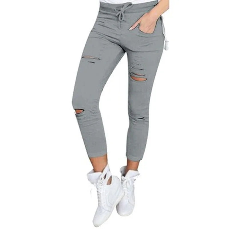 New Ripped Jeans Pencil Jeans -