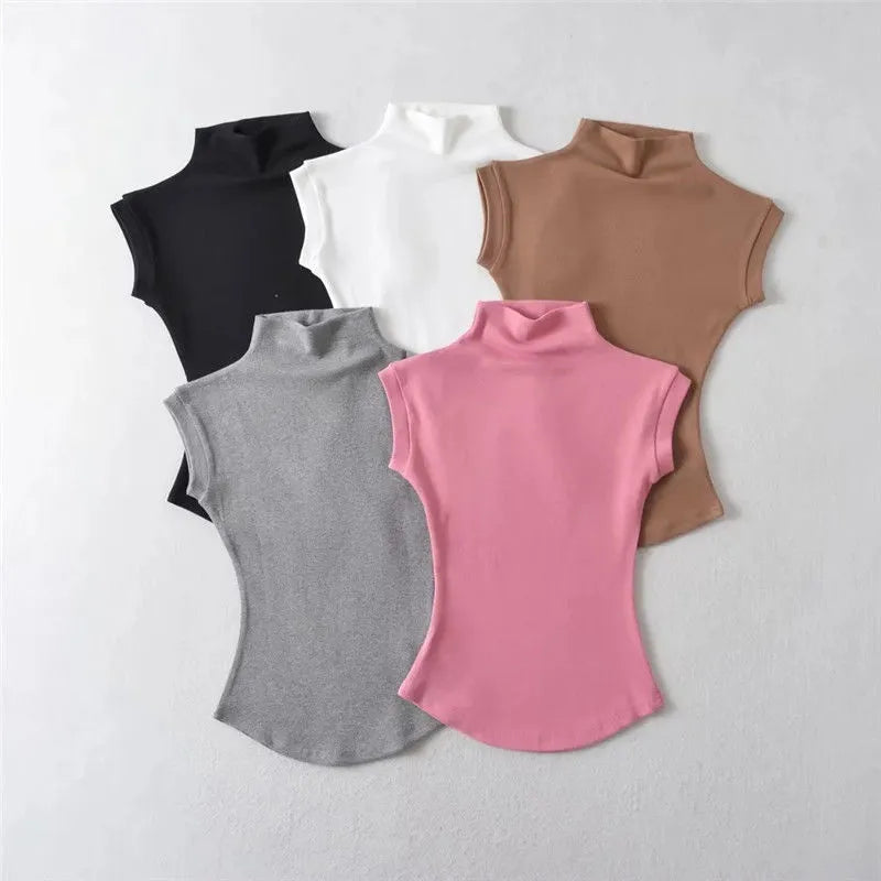 casual Sleeveless T-Shirts Tops -