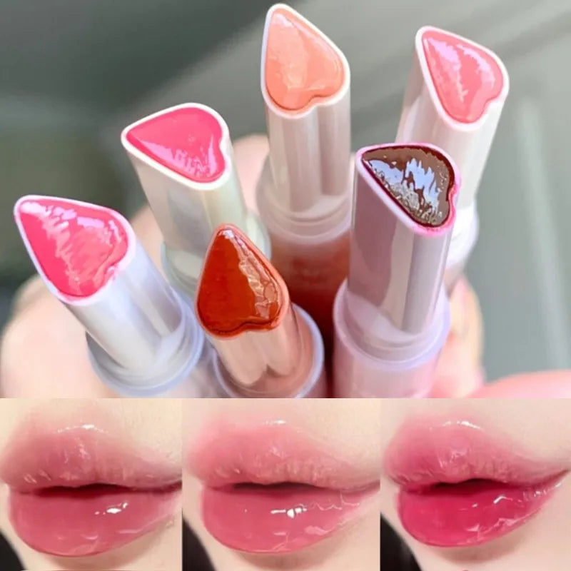 Heart-shaped Lip Glaze Jelly Lipstick Waterproof -