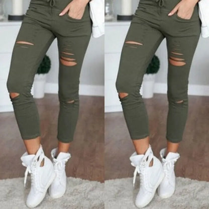 New Ripped Jeans Pencil Jeans -