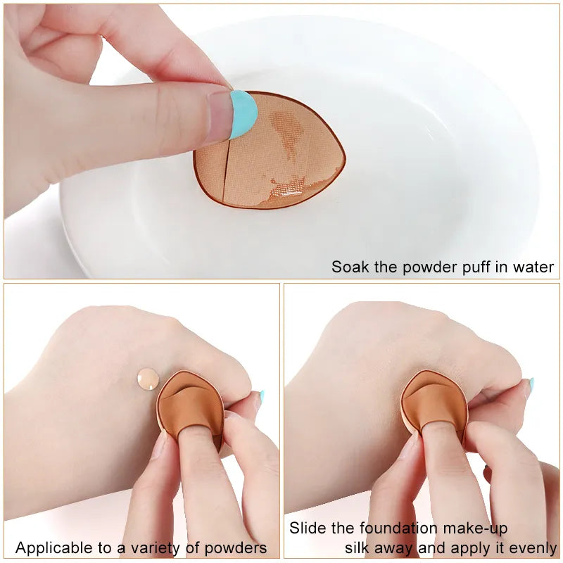 5/10/20 Pcs Mini Finger Puff Foundation Powder -