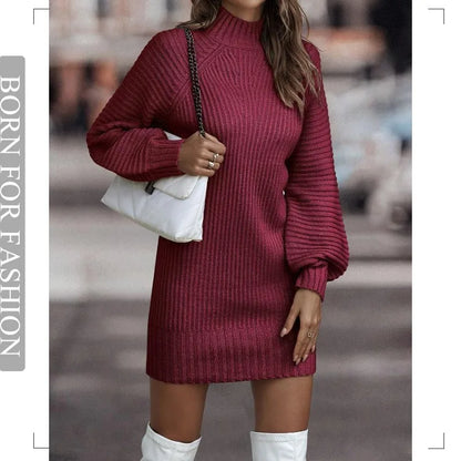 Vintage Winter Dress Long Sleeve -