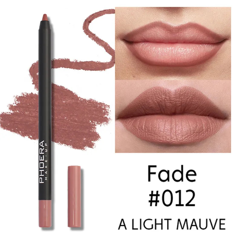 PHOERA Sexy Matte Lipliner Pencil Waterproof  -