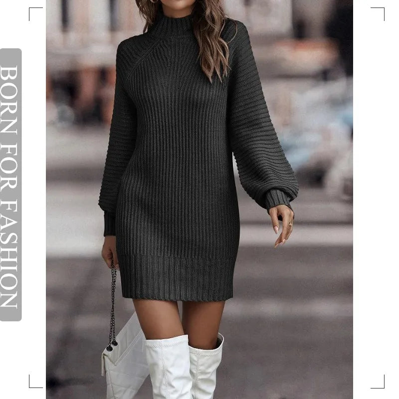 Vintage Winter Dress Long Sleeve -