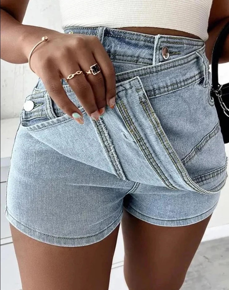 High Waist Mini Jeans Skirts Ladies Casual Y2K Vintage A-Line Short Skirt -