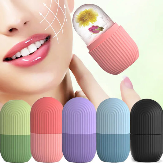 Silicone Ice Facial Roller Beauty Lifting Massager Skin Care Tool -