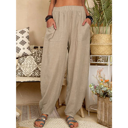 Vintage Boho Cotton Pants for Women -