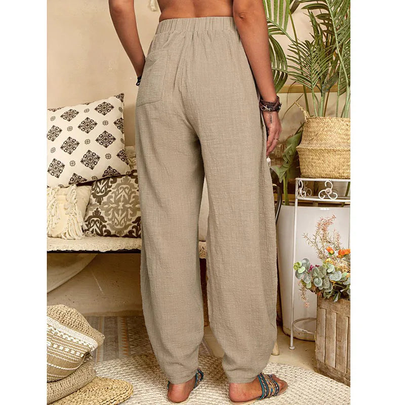 Vintage Boho Cotton Pants for Women -