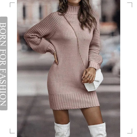 Vintage Winter Dress Long Sleeve -