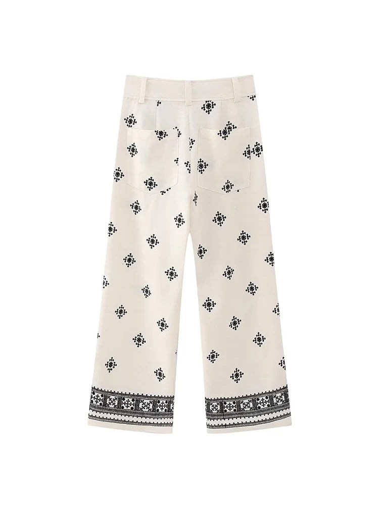 Vintage Women Loose Boho Linen Pants -