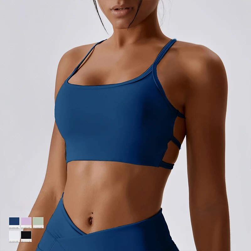 Sexy Cross Sports Bra Gym Top Women -